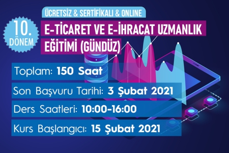 10. Dönem Online E-Ticaret – E-İhracat Uzmanlık Eğitimi 