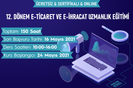 12.DÖNEM ONLINE E-TİCARET & E-İHRACAT UZMANI YETİŞTİRME EĞİTİMİ