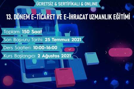 13. DÖNEM ONLINE E-TİCARET & E-İHRACAT UZMANI YETİŞTİRME EĞİTİMİ