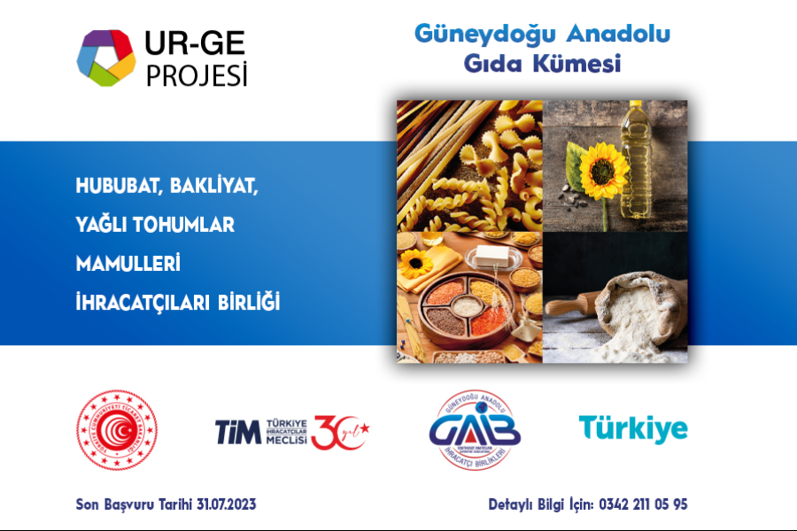 HUBUBAT, BAKLİYAT, YAĞLI TOHUMLAR VE MAMULLERİ SEKTÖRÜ İHRACATÇILARI BİRLİĞİ UR-GE PROJESİ DUYURUSU